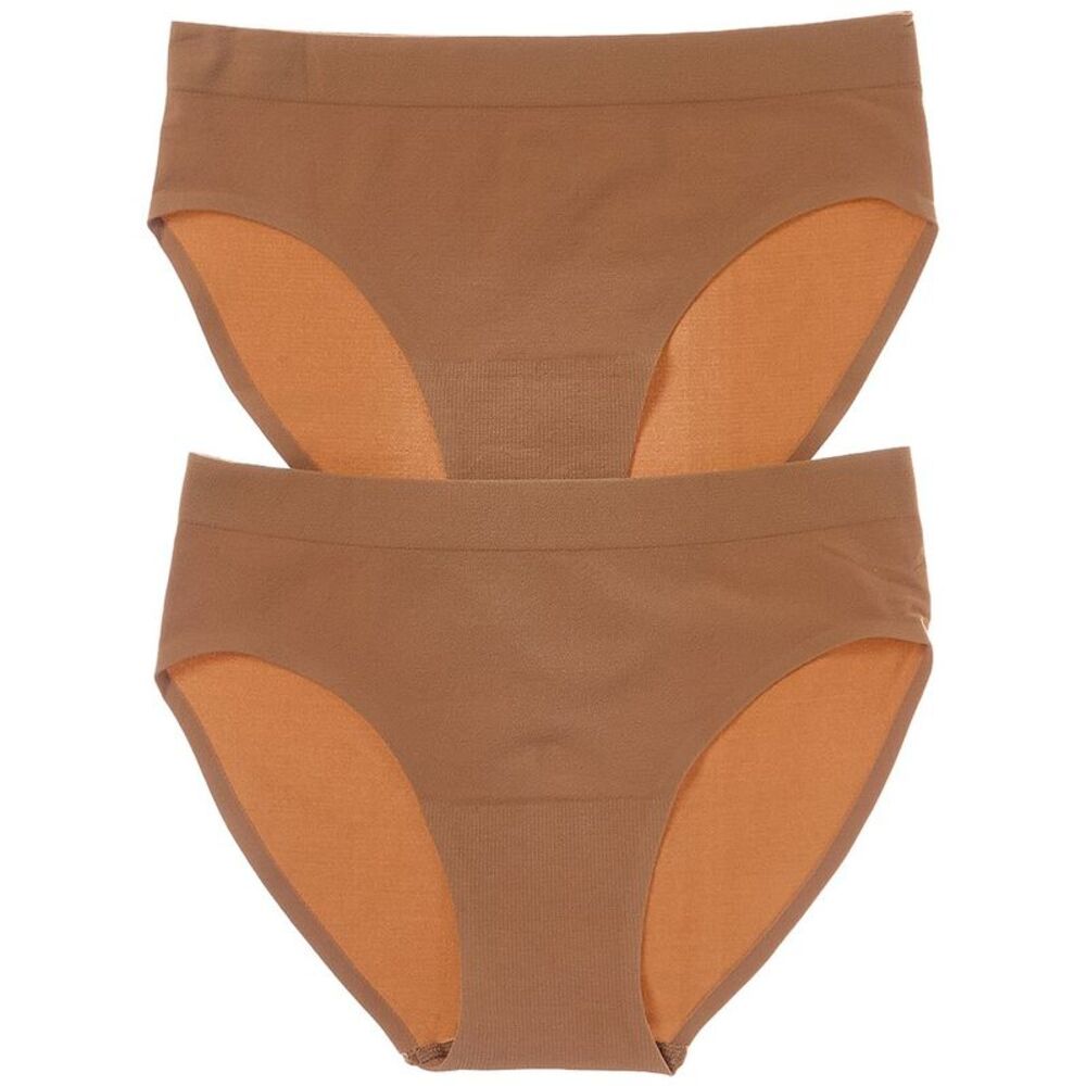 Commando® Womens Commando Set Of 2 Ballet Body Bikini Bottom Panty, Brown